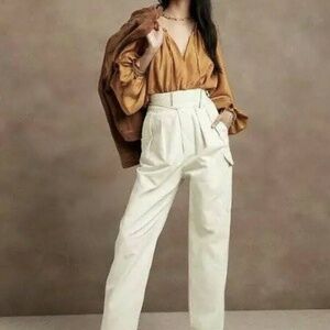 Banana Republic Pants Womens Heritage Explorer Cargo High Rise Pleated